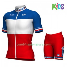 Enfant Combinaison Cycliste + Cuissard 2017 FDJ Championnats de France